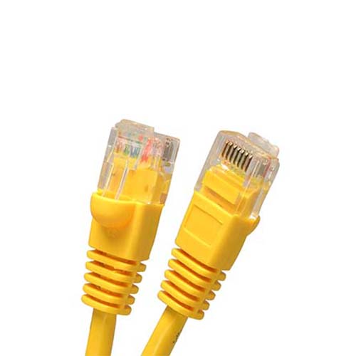 W Box 0E-C5EYW36 CAT5E Patch Cable, 3ft, Yellow, 6-Pack