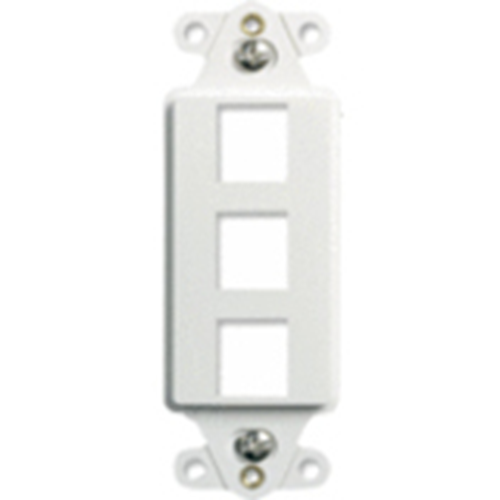 Legrand-On-Q 3-Port Decorator Outlet Strap, White