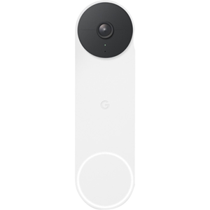 Google GA01318-CA Nest Doorbell Battery, Battery Powered Video Doorbell, Snow/White