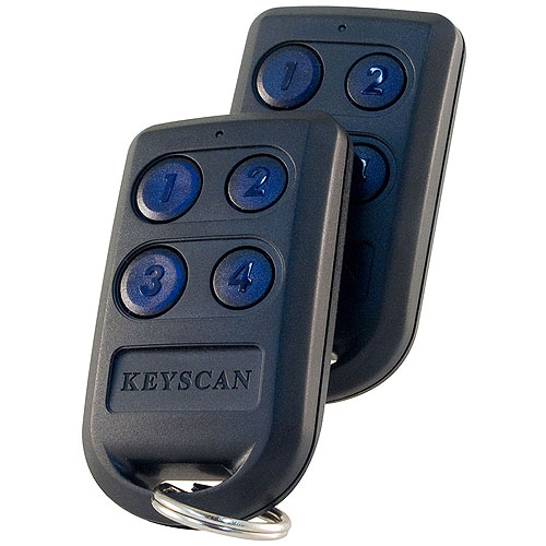 Keyscan K-TX2 HID 125 kHz 4-Button Key Fob Wireless Transmitter, HID Coil, 10-Pack