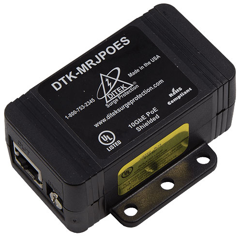 DITEK DTK-MRJPOES Shielded Gigabit Power Over Ethernet Surge Protection