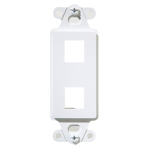 Legrand-On-Q 2-Port Decorator Outlet Strap, White