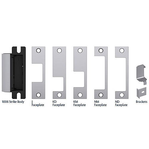 HES 1006CS-12/24D-630 1006CS Complete Smart Strike Electric Strike for Latchbolt and Deadbolt Locks, Stainless Steel with Faceplate