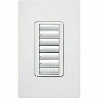 Lutron RadioRA 2 Wall-mount Designer Keypad, 6 Button Wall Station with RIse/Lower, Almond